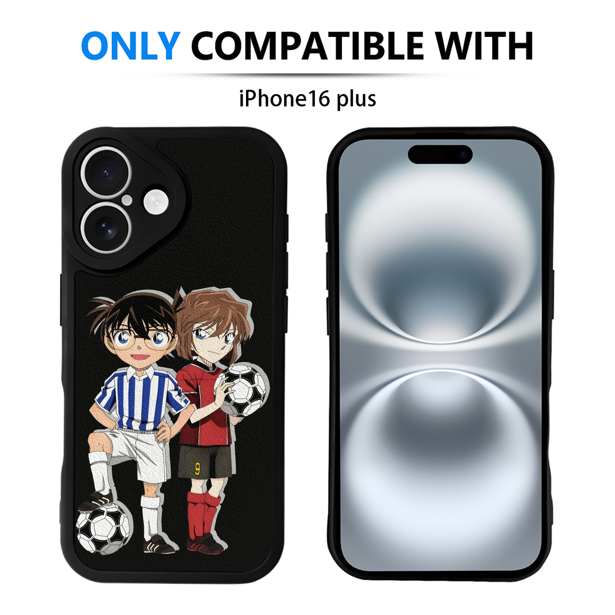 （画像用） 名探偵コナン 灰原 哀 はいばら あい Detective Conan Anita Hailey、Vi Graythorn Haibara Ai 【iPhone 16シリーズ対応】シリコンスマホケース（レザー調） 材質：シリコン